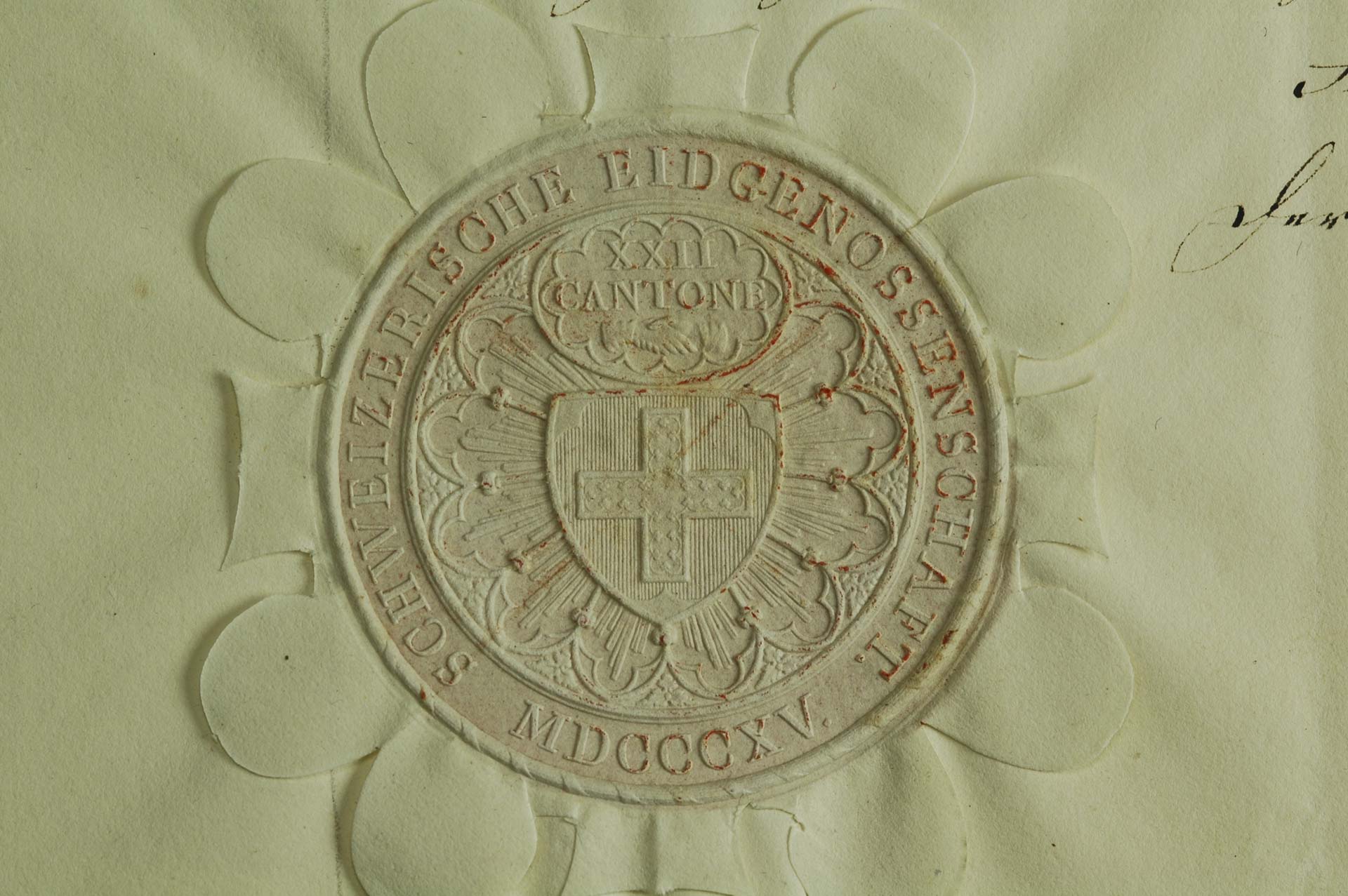 sigillo storico in marmo fotografia per inventari museali