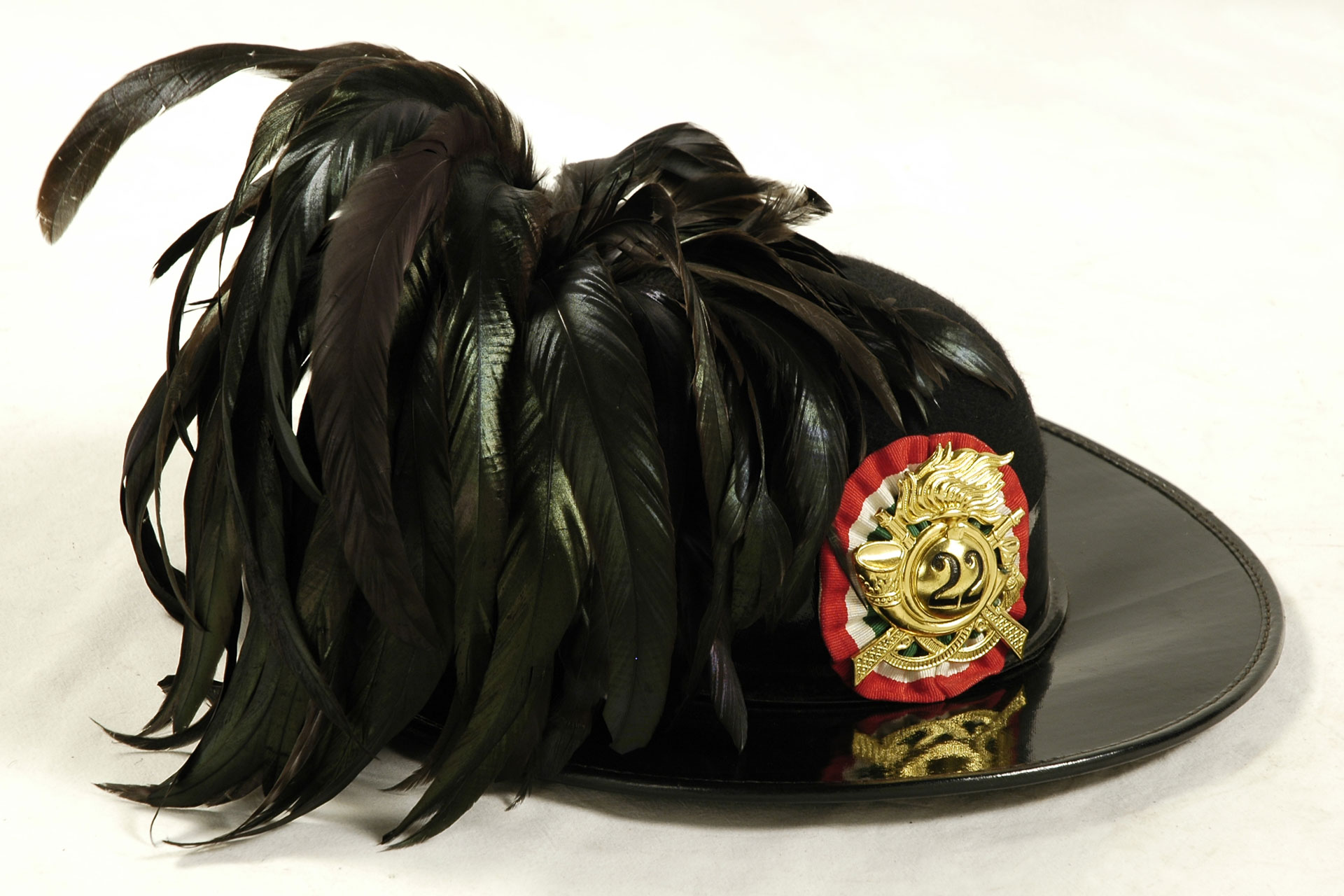 cappello esercito piemontese bersaglieri risorgimento fotografia per inventari museali